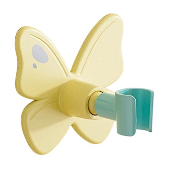 Pet Bathing Shower Holder Butterfly Head Holder, Wall Mounted Self-adhesive Handheld No Drill Bracket Bracket, Universal Adjustment Waterproof