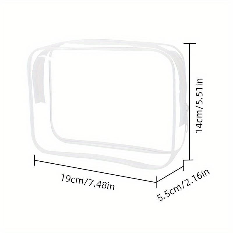 Clear Makeup Bag With Zippers Transparent Makeup Organizer Cosmetic Makeup Bags For Vacation Business Trip Airport Bathroom