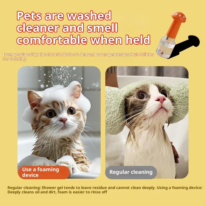 Pet Cleaning Foam Sprayer Bathing Electric Foam Machine Usb Charging Automatic Soap Dispenser Foam Machine Pet Accessories
