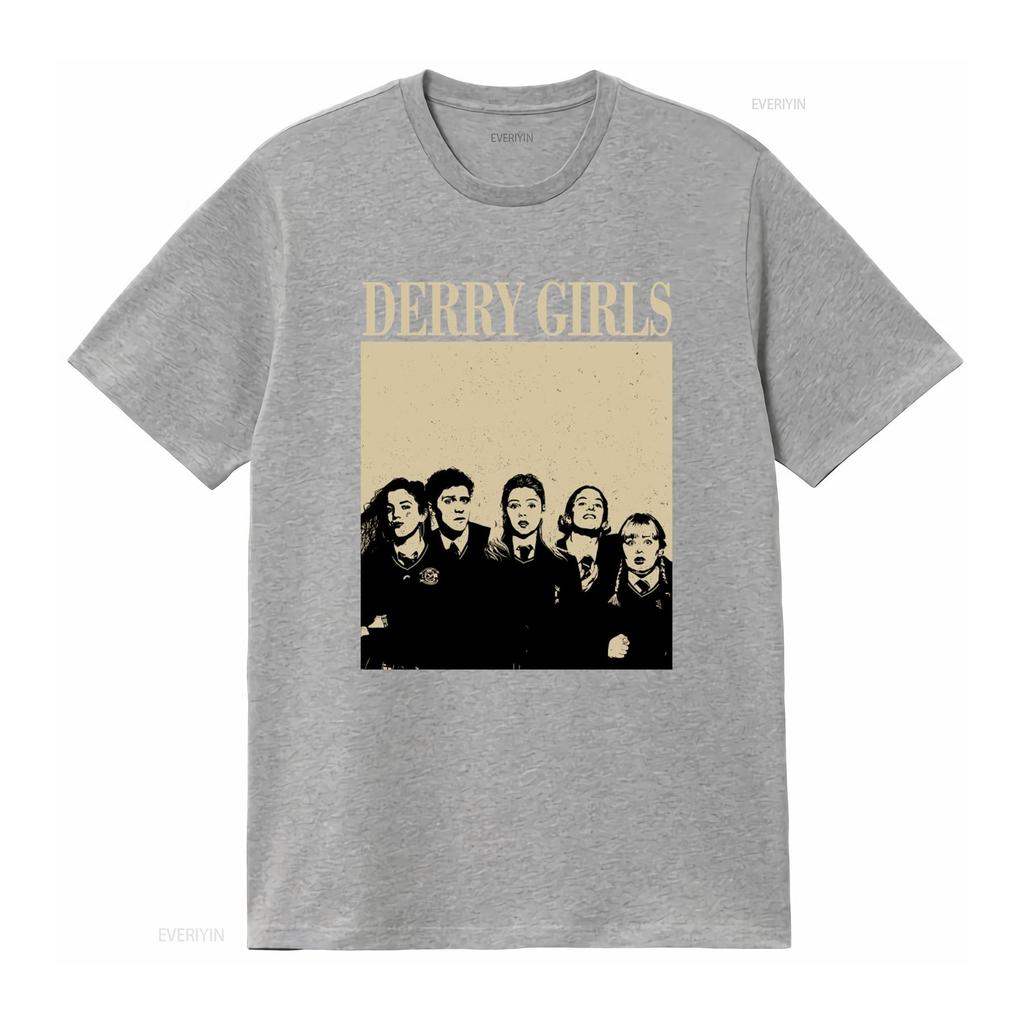 Derry Girls TV-Serie Retro Vintage Midcentury Film T-Shirt vintage gewaschen weich Mode Mann Streetwear leicht dehnbar