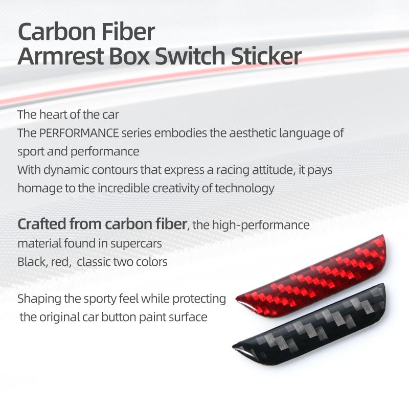 Center Console Armrest Box Open Panel Trim Sticker For Subaru BRZ/Toyota GR86 2026- Carbon Fiber Car Interior Tuning Accessories