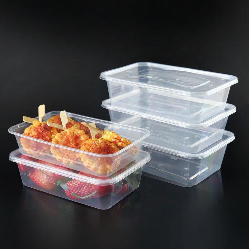 Ally Rectangular Transparent Disposable Food Container with Lid