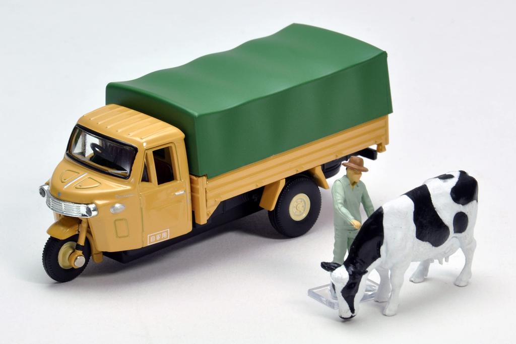 Tomica Limited Vintage Daihatsu CO10T Brown with Figure Finished Product 320104 1/64 LV-12d