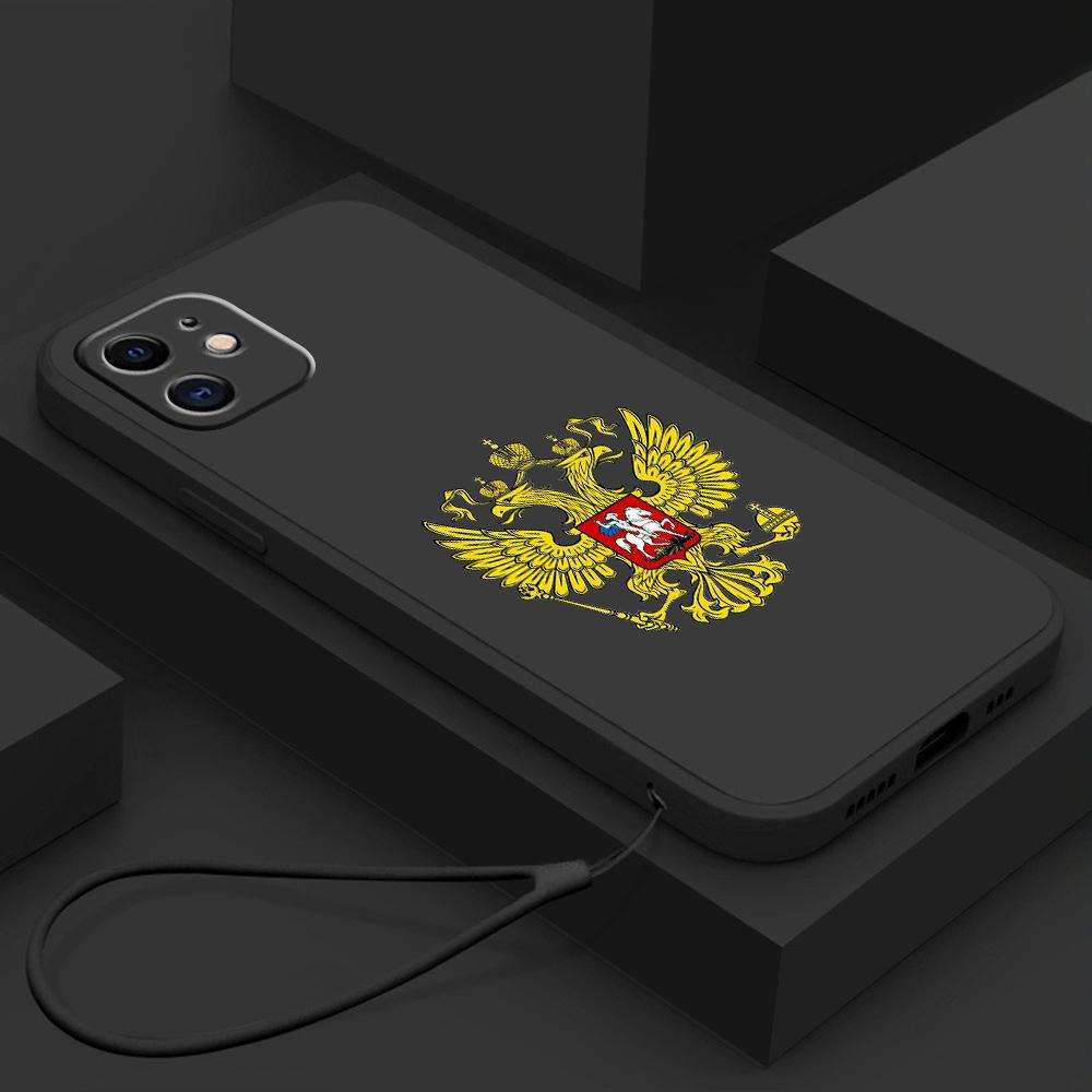 Samsung Galaxy A14 A24 A54 A34 for iPhone 11 12 13 14 15 Pro Max Xiaomi Redmi 13C Huawei Straight Edge Soft Phone Case NY16 Russian national emblem