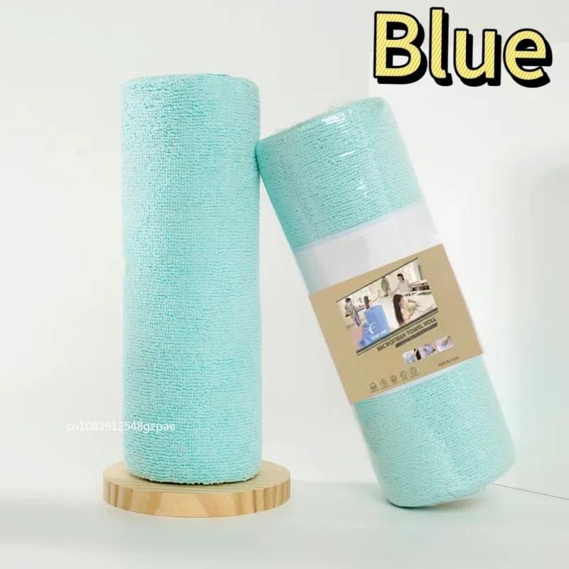 20-60pcs Microfiber Dish Cloths Multi Purpose Dishwashing Towels For Tableware Double Sided Cleaning Rags Kitchen Accessories 3rolls 60pcs синий