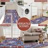1PC Star&Stripes Pattern Kitchen Rug Non-Slip Door Mat Pop Design Bathroom Rug Bath Mat Carpet for Home Sink Laundry Ecoreeree