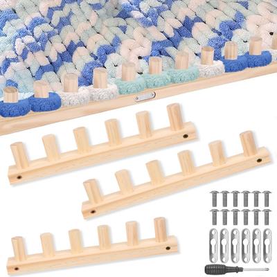 Drewniany krosno Gruba dzianinowa maszyna do robienia koców Rękodzieło DIY Narzędzie do dziergania ręcznego Zestaw do ręcznego tkania do robienia koców Rękodzieło
