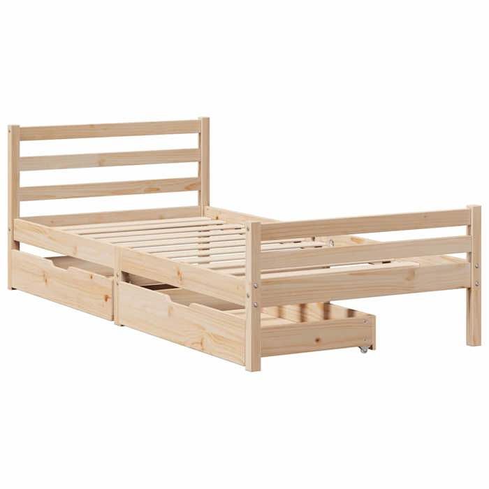 VidaXL Bed Frames Without Mattress 90x200 Cm Solid Pine Wood 3301604