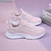 Sports and leisure shoes running fitness light and soft dancing shoes flat mesh breathable flying woven tide shoes