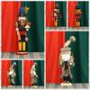 38cm/15 Zoll Festliche Weihnachts-Nussknacker-Ornamente, Holz-Handpuppe Sammlerfigur Ideal für Wohnkultur & Geschenke