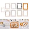 2Pcs 1/12 Mini Resin Photo Frame Dollhouse Miniature Accessories Simulation Furniture Model Toy for Children Doll House Decor