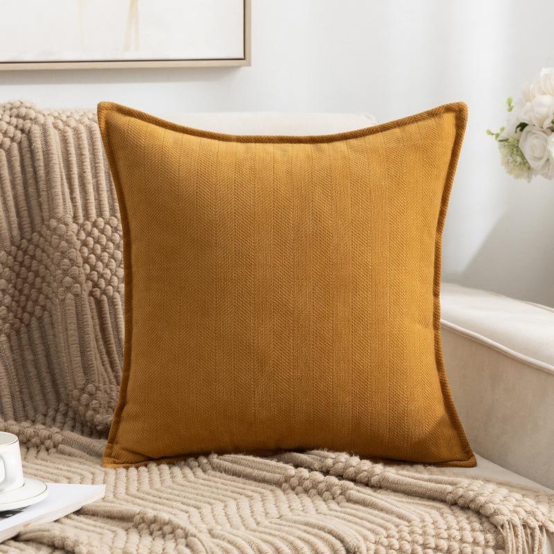 New Pillow Case Chenille Sofa Pillow Core-free Bedside Pillow Office Backrest Cushion Waist Pillow Case