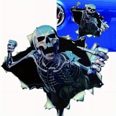 Car Vinyl Skull Skeleton Stickers Truck Window Wrap Decals Motorcycle Funny Sticker Car Styling Human Skeleton Badge