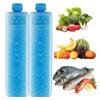 2pc Reusable Gel Freezer Pack Refrigerator Ice Blocks Ice Crystal Box Cold Pack Picnic Fresh Food Cooler Water Injection Box