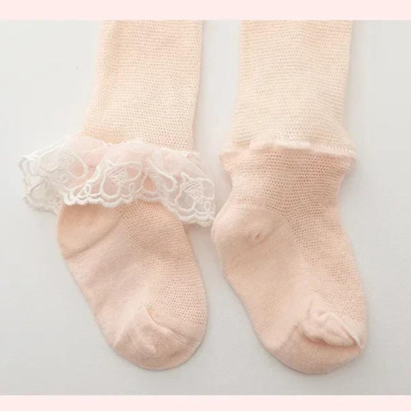 Baby Tights Infant Girl Newborn Kids Pantyhose Lace Bow Flower Hosiery Children Stockings School Uniform Mesh Tights Toddler