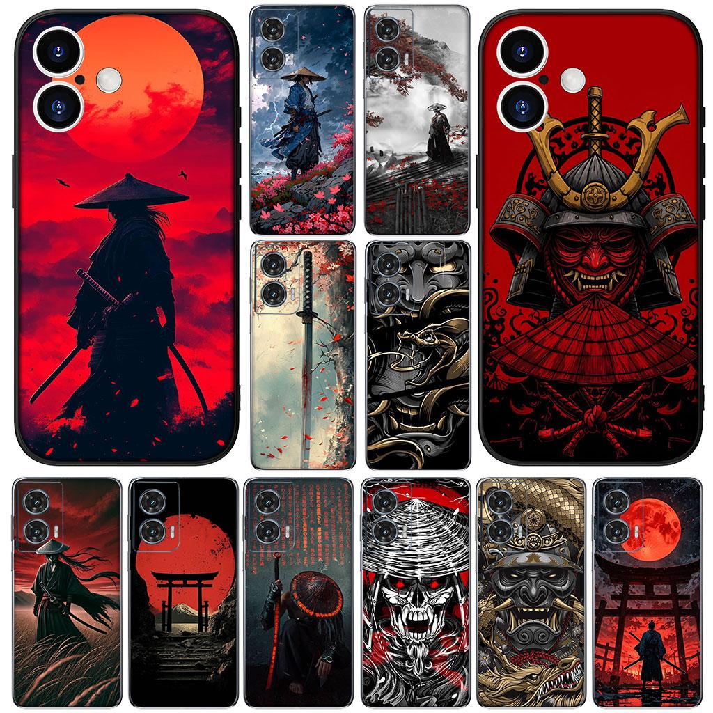 Cover Bushido Samurai Japan Ninja Oni Mask for Motorola Moto Edge 70 60 Fusion NEO Pro G Stylus G56 G96 G52 G04 G05 Case