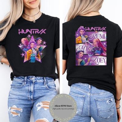 T-shirt Huntrix, Maglietta Cacciatori di Demoni, T-shirt Huntrix da Ragazza, Mira Rumi Joey