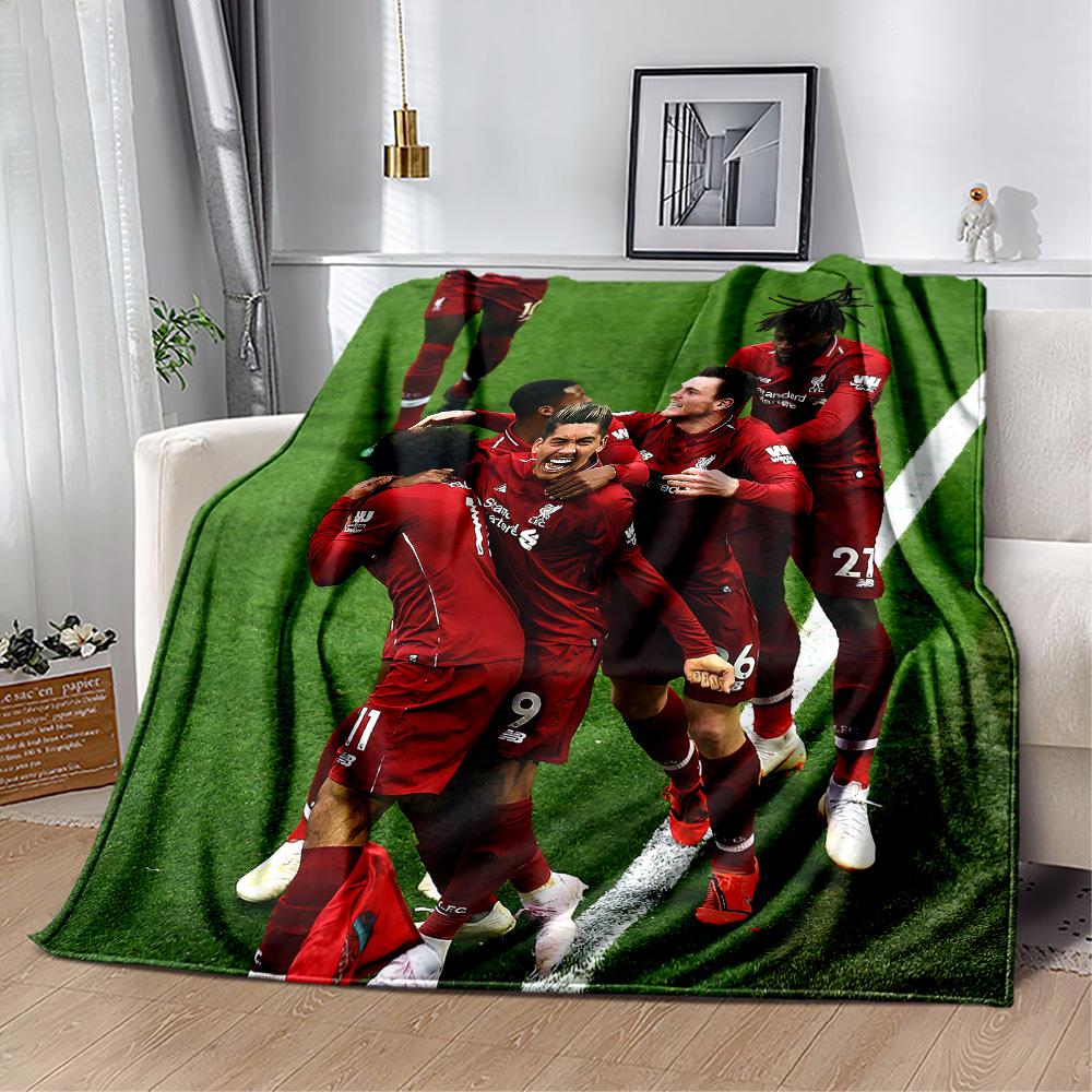 Liverpool Football Club Deken Warm Decor Geweldig Voor Kantoorstoel Bed Picknicks Vier Seizoenen Universeel Digitale Print