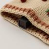 Koreańska Ręcznie Robiona Czapka Beanie z Wiązaniem Wiśniowa: Ciepła dzianinowa czapka wełniana z ochroną uszu dla małych dziewczynek