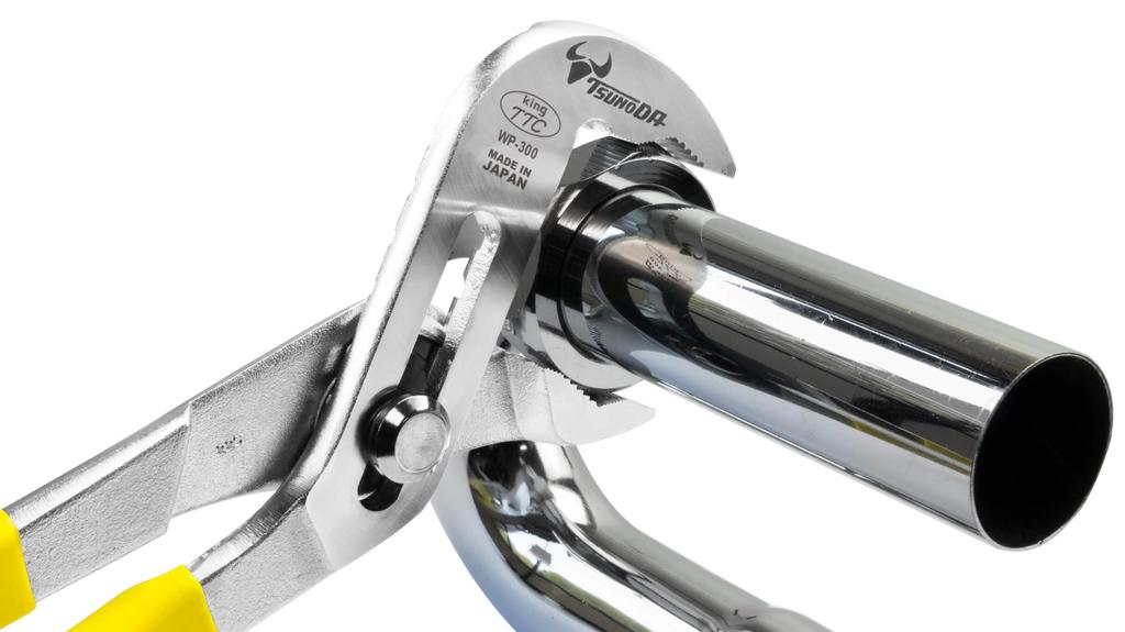 TSUNODA TTC Water Pump Pliers with Fits Groove, 6-Level Adjustment, 6-58mm Pipes, 300mm, WP-300
