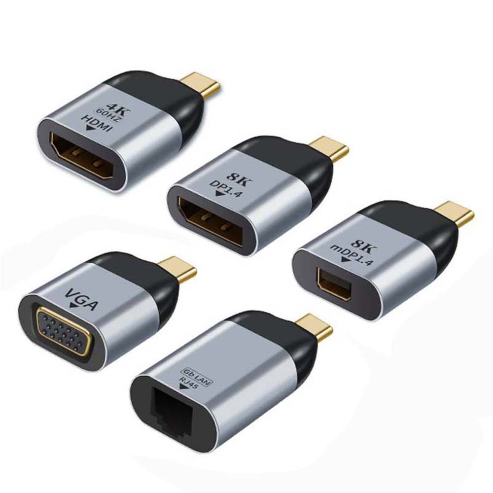 

Hubs Type C to RJ45 Adapter Type C to HDMI Converter USB C To DP Adapter Type C to VGA Converter
