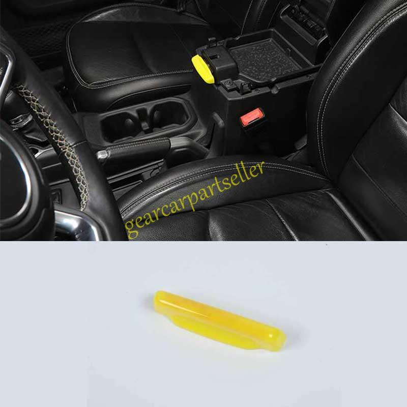 For Jeep Wrangler JL 18-2024 Solar Yellow Console Armrest Box Switch Trim 1PCS