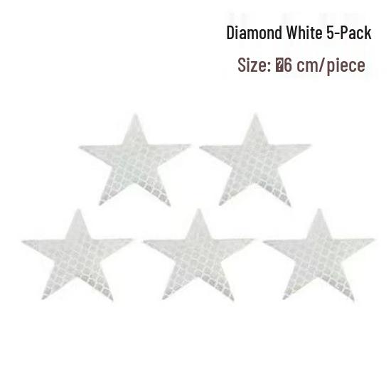 Pentagon Reflective Warning Sticker for Cars & Motorcycles - Creative & Personalized Decoration