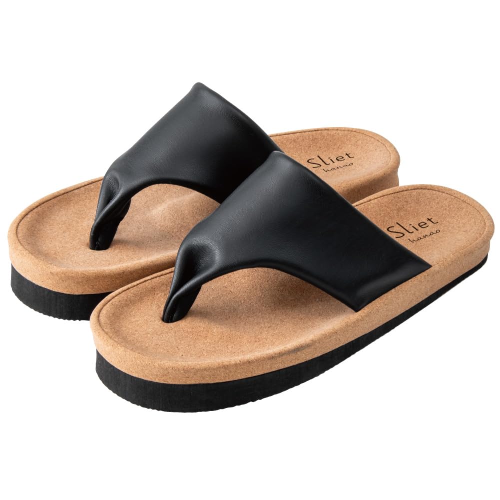 Alphax Women's Sliet Hanao Indoor Core Training Slippers, Open Front, Black, Sizes 23.0cm-25.0cm