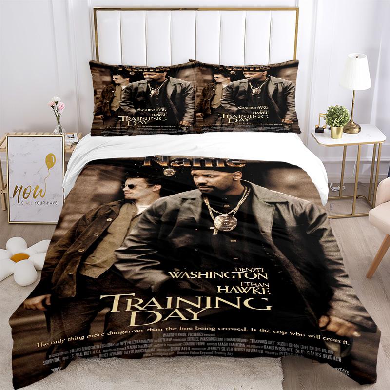 Custom Name Day Bedding 3 Piece Set HD Print Duvet Cover Pillowcases for Teens Adult Bedroom Decoration Christmas Gift
