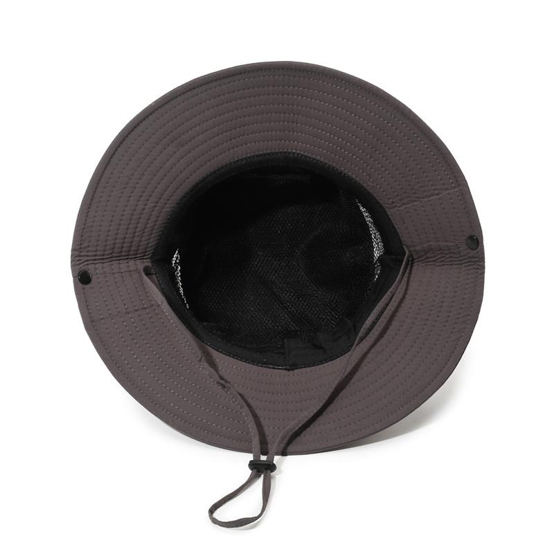 Summer Fishing Hat Men's Big Brim Hat Outdoor Solid Color Sunscreen Hat Travel Sun Hat