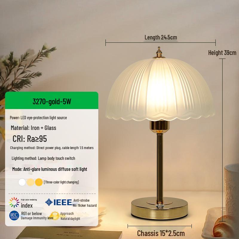 Crystal Petal Bedside Lamp: Elegant and Luxurious Atmosphere Lighting, Rechargeable Wedding and Bedroom Table Lamp.