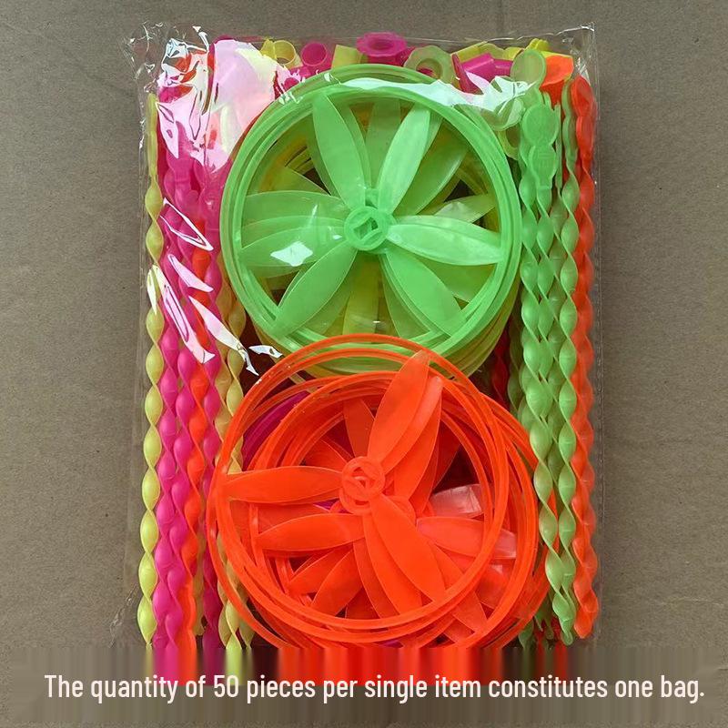 Large Flying Fairy Bamboo Dragonfly: Classic 80s Hand-Push Flying Saucer Toy for Kids