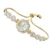 New Diamond Flower Chalcedony Diamond Women's Watch Temperament Fashion Women's Student Pull-up Bracelet Watch