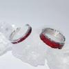 Y2K Red Drip Oil Adjustable Ring Women Men Irregular Geometry Punk Vintage Rings Set for Couple Girls Fashion Jewelry Gifts