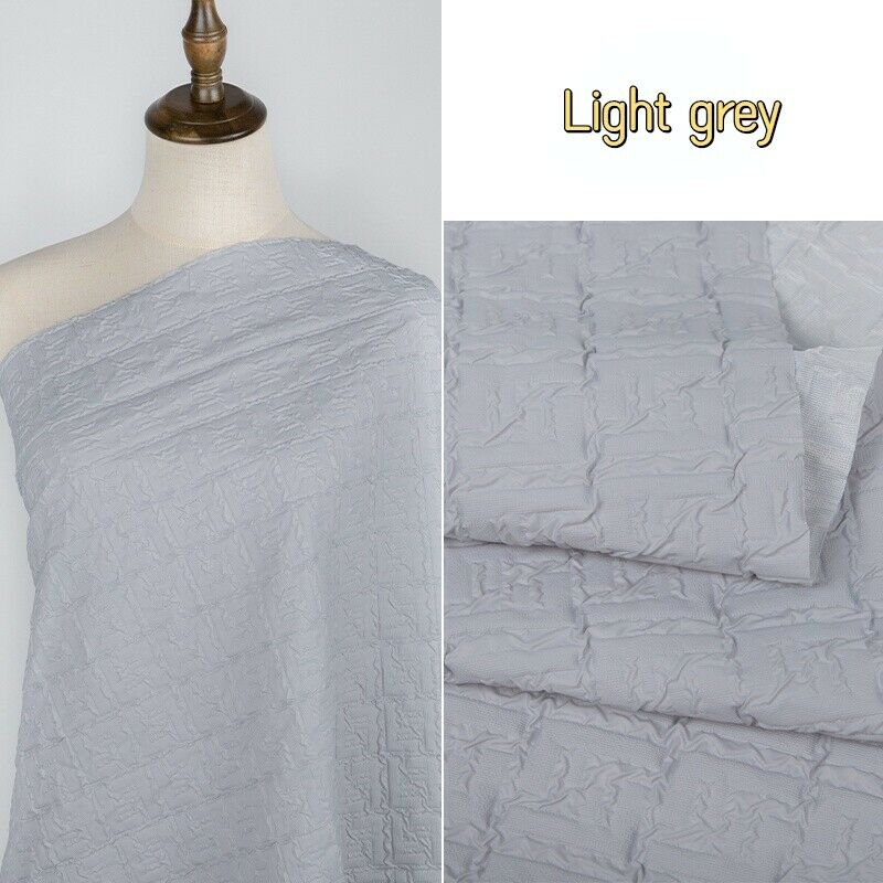 100*140cm Waterproof Embossed Winter Quilted Cotton Fabric For Making Padded Jacket Down Coat Wrinkled Down Jacket Fabric