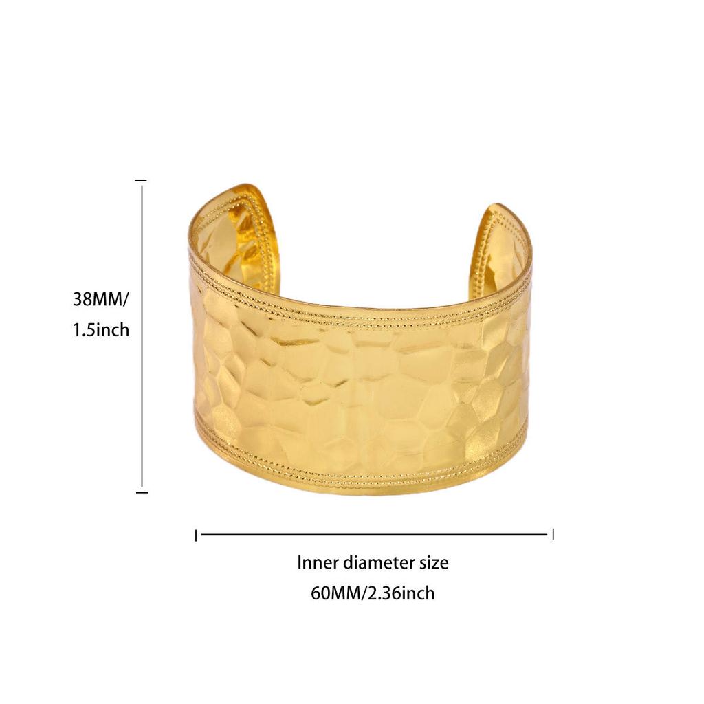 Retro exaggerated sunflower wide version open bracelet personality simple temperament punk jewelry