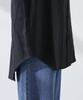 Nano Universe Linen Basic Wide F Anti-Smell Shirt, Women's, 010, Black, 673-5120309