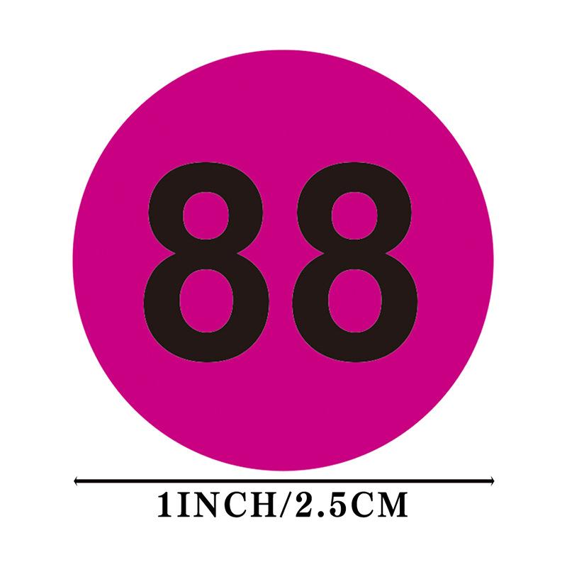 50 Sheets Number Stickers Round 1-100 25mm Consecutive Numbers Self-Adhesive Numbers Stickers for School Office Locker