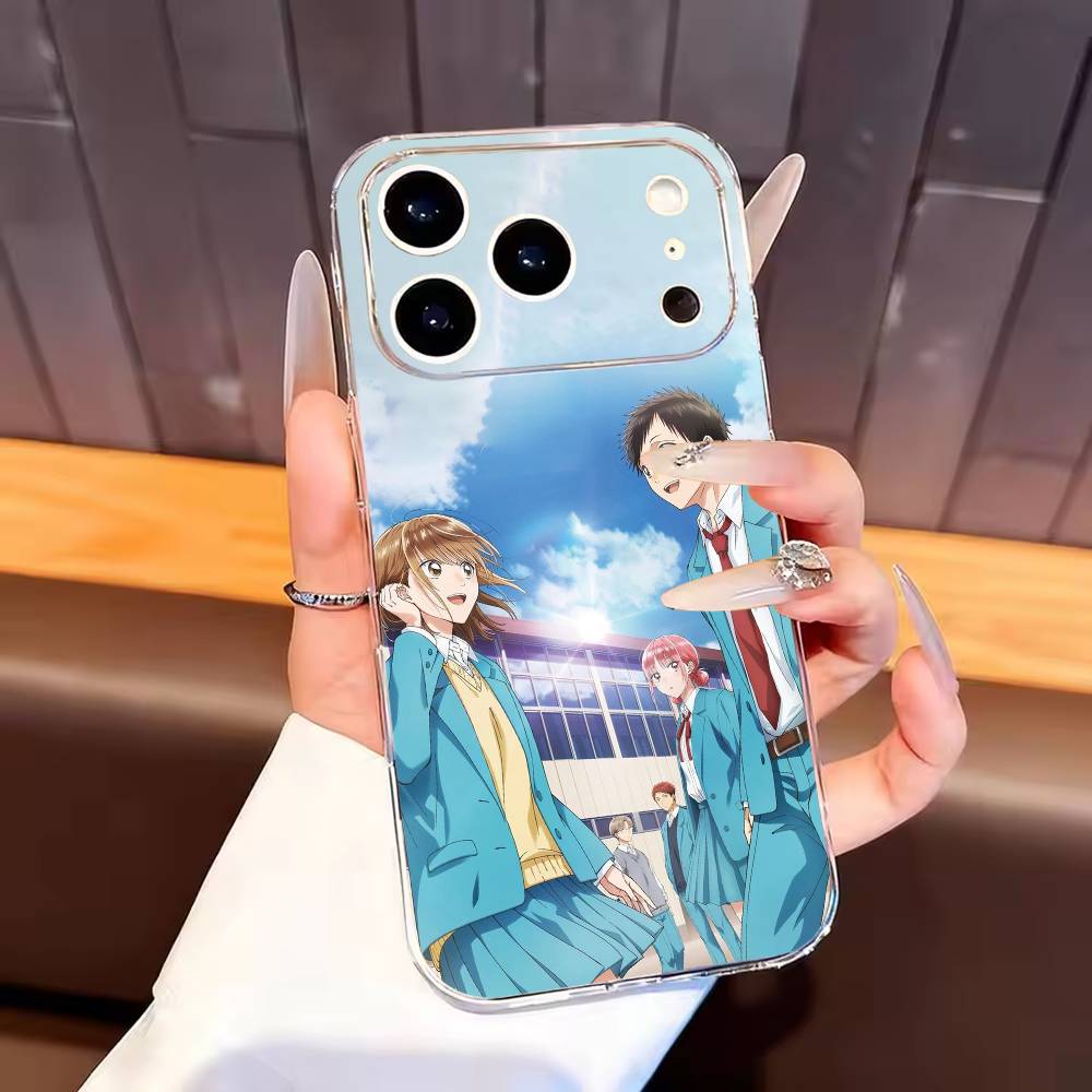 Blue Box Anime Cute Phone Case For iPhone17,16,15,14,13,12,11 Plus,Pro Max Soft Transparent Cover