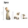 Shepherdess Toy Model Resin Christmas Scene Gift Set Angel Seasonal Gift Giving