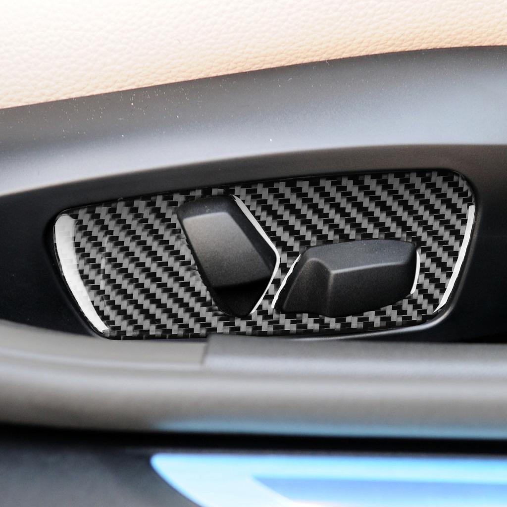 For BMW 3 Series E90 E92 M3 2005-2012 Seat Memory Button Control Panel Cover Carbon Fiber Car Accessories Decoration Sticker