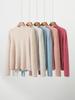 Women's 100% Pure Cashmere Half-High Neck Knitwear: Autumn/Winter Pullover Sweater in Gentle Style