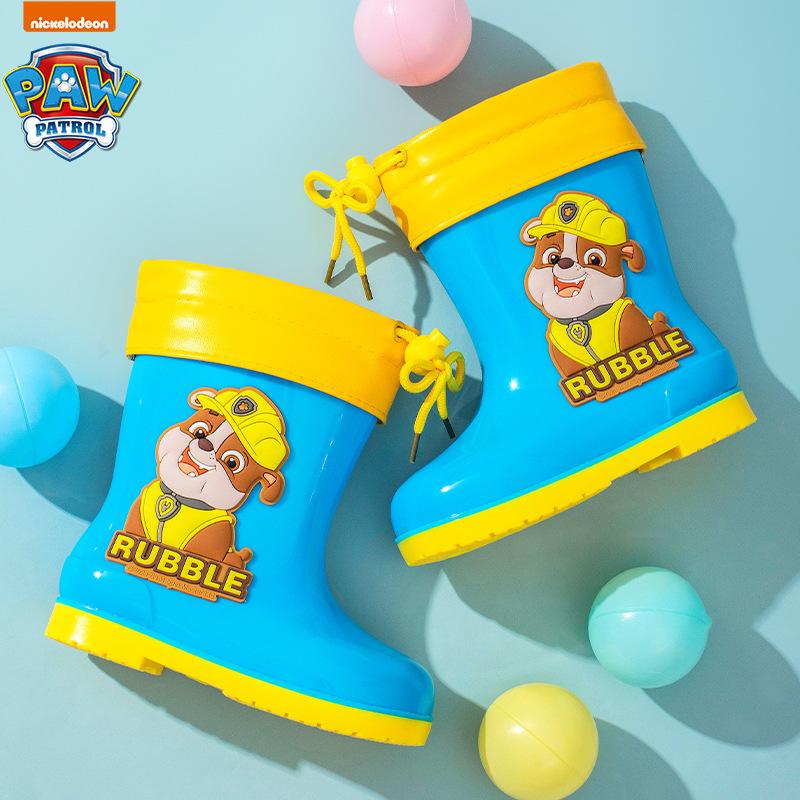 

Paw Patrol Children s Rain Boots Cartoon Cuffed Fleece-Lined Rain Shoes All-Season Universal Water Shoes Boys and Girls Non-Slip Waterproof Rubber Inner Length20cm жёлтый