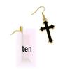 French Retro Cold Style Cross Earrings - Korean Hip Hop Trend Design for Women