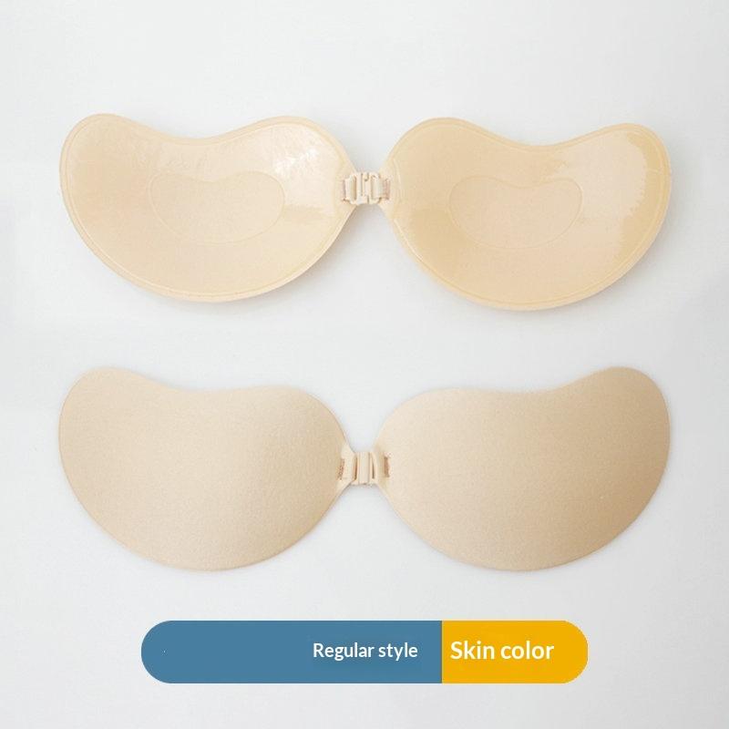 Mango‑Shape Adhesive Bra Breathable Push‑Up Strapless Invisible Bra Front‑Clip Sticky Bra For Wedding Dresses