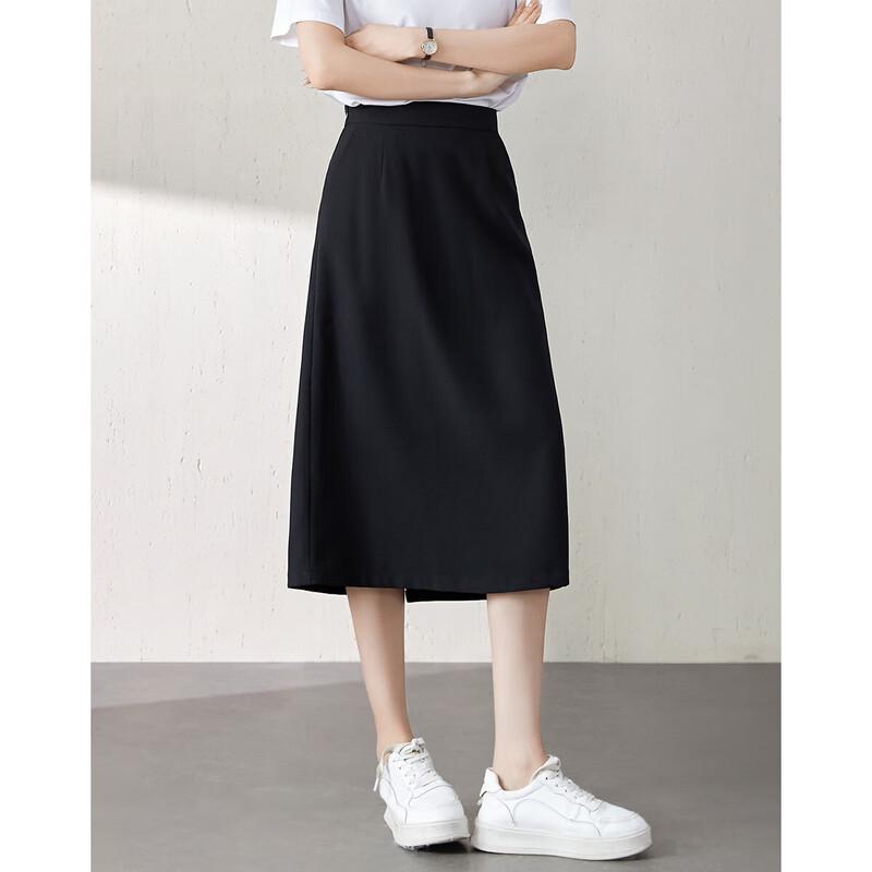 Women's High-Waist Slit Pencil Midi Skirt