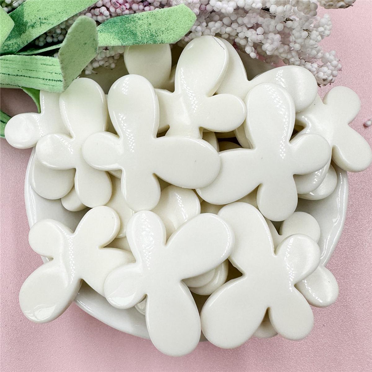 

Аксессуары для серег ручной работы Свободные бусины Макарон Цепочка для телефона Бусины Кремовые Бусины-бабочки Ручная работа Акрил 20 шт. Материал 21,5 x 29,2 мм DIY белый