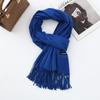 Cotton Solid Color Scarf for Women Winter Warm Wool Cashmere Scarf Autumn and Winter Women's Shawl Scarf Korean Style Atmosphere