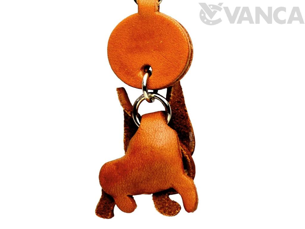 French Bulldog Genuine Leather Dog Banka Craft Leather Story in Keychain, (Handmade Japan)