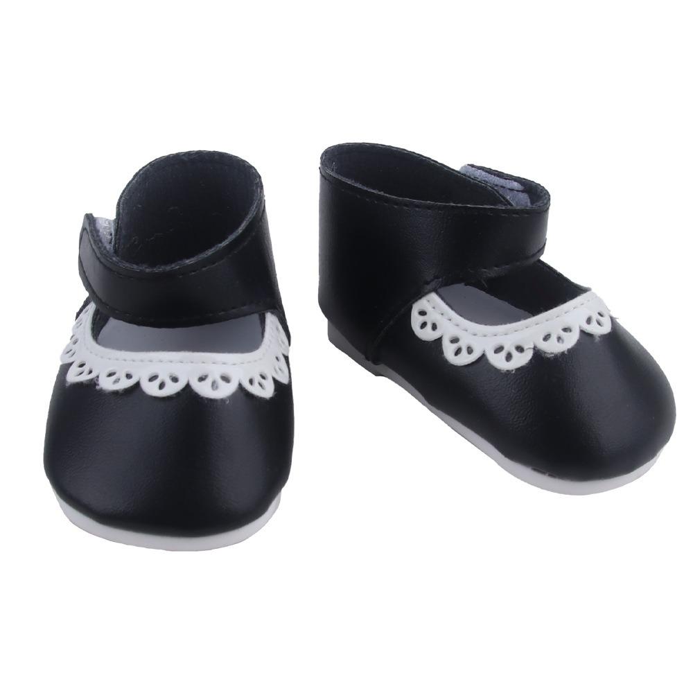 Pu Leather Doll Shoes 8cm Size Mini Gossip Shoes Baby Shoes Reborn Doll Shoes  Girl Dolls